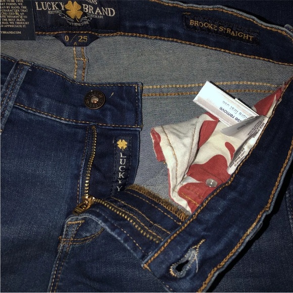 NWT Lucky Brand Brooke Straight Mid Rise Slim Fit Jeans Womens Size 0  25 R - Picture 4 of 13